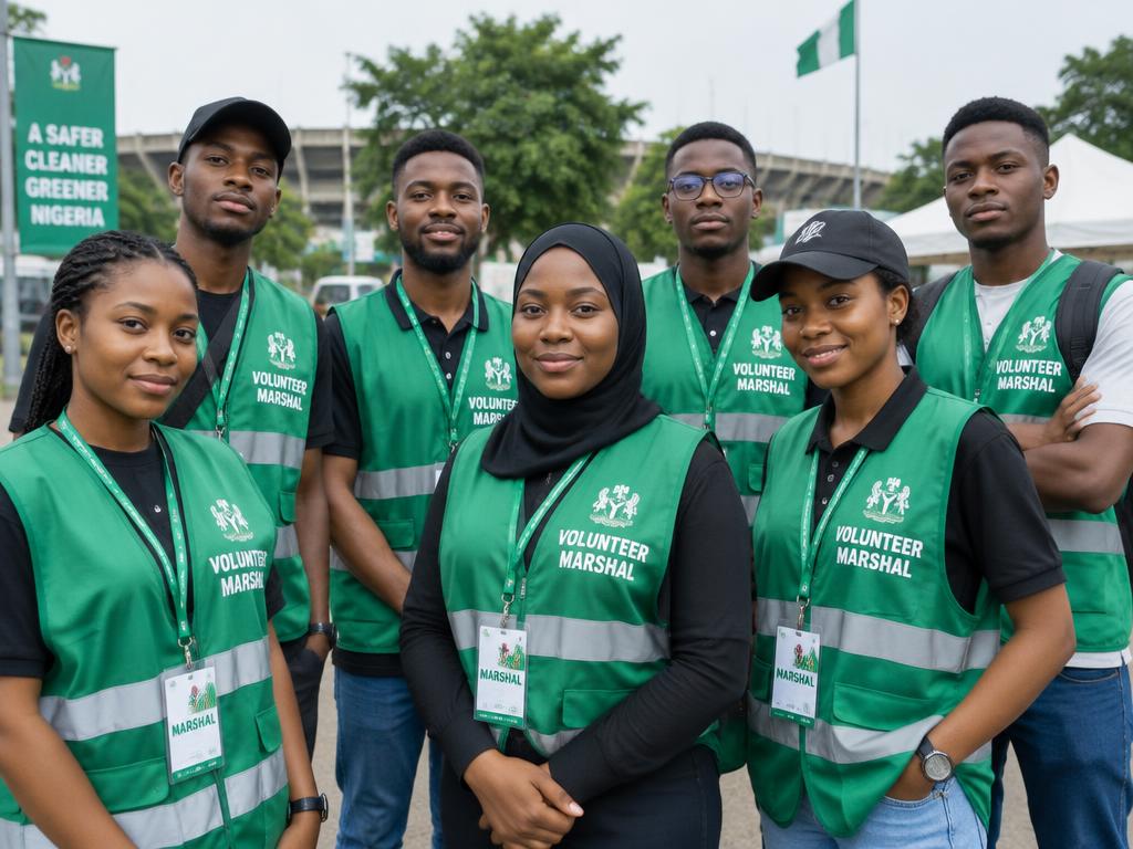A team of trained volunteer marshals